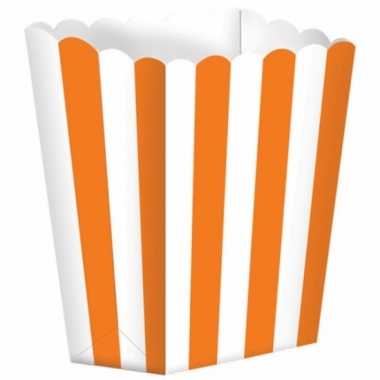 Bioscoop popcorn bakjes oranje stuks