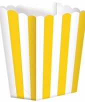 Bioscoop popcorn bakjes geel stuks 10121914