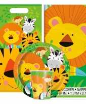 Jungle thema kinderfeestje versiering pakket personen 10161876